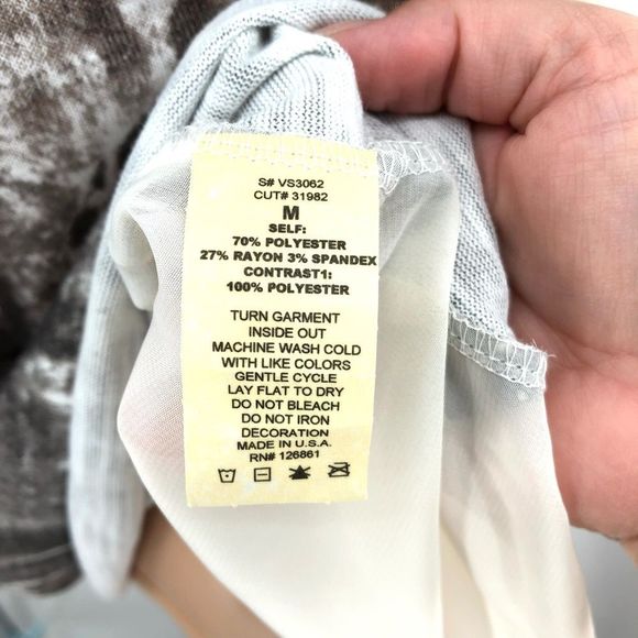 Vanilla Sugar Womens Sleeveless Tank Top Gray Animal Print Size M VTG y2k USA - Picture 8 of 9